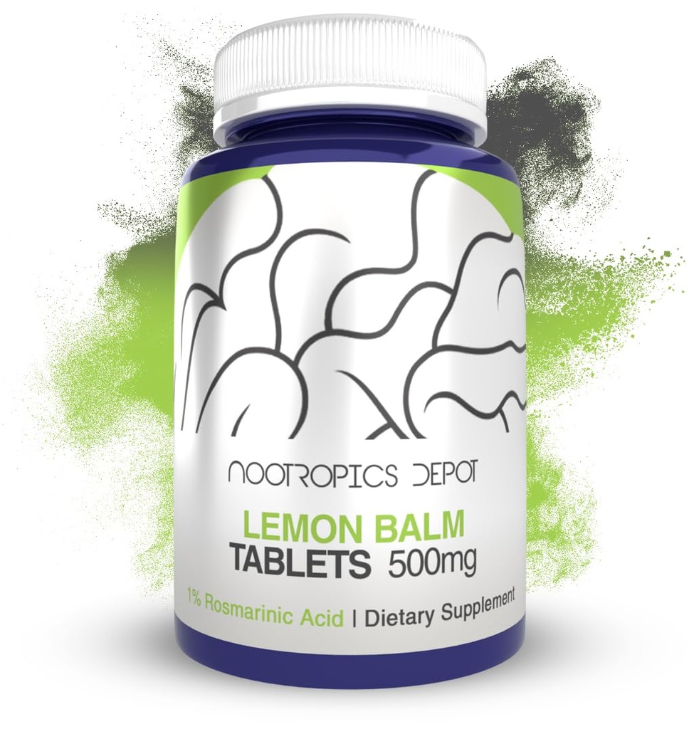 Nootropics Depot Lemon Balm Extract Tabletleri | 500 mg | 120 Kont | 10:1 Water Ethanol Extract