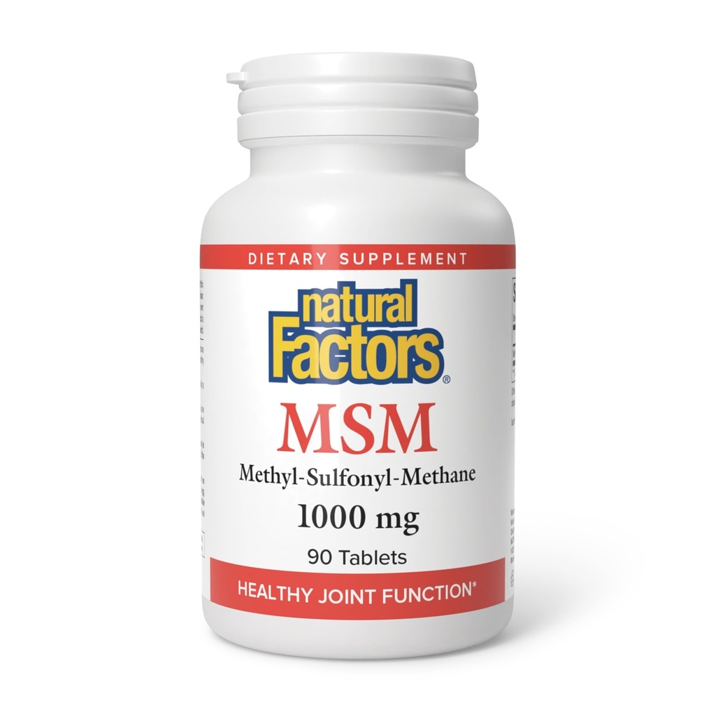 Doğal Faktörler, MSM 1000 mg, Sağlıklı Ortaklar, Saçlar, Skin ve Nails, 90 kapsül (90 hizmet)