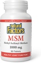 Doğal Faktörler, MSM 1000 mg, Sağlıklı Ortaklar, Saçlar, Skin ve Nails, 90 kapsül (90 hizmet)