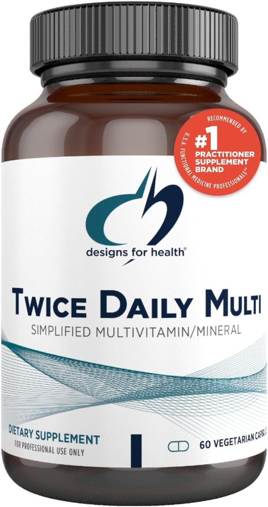 Kadınlar ve Erkekler için Çok Atılı Tasarımlar - Demir + Metilated B12 ve Folate olmadan Günde Multimineral Supplement & Multivitamin, C, K, D, E + Daha Fazla (60 Capsules)