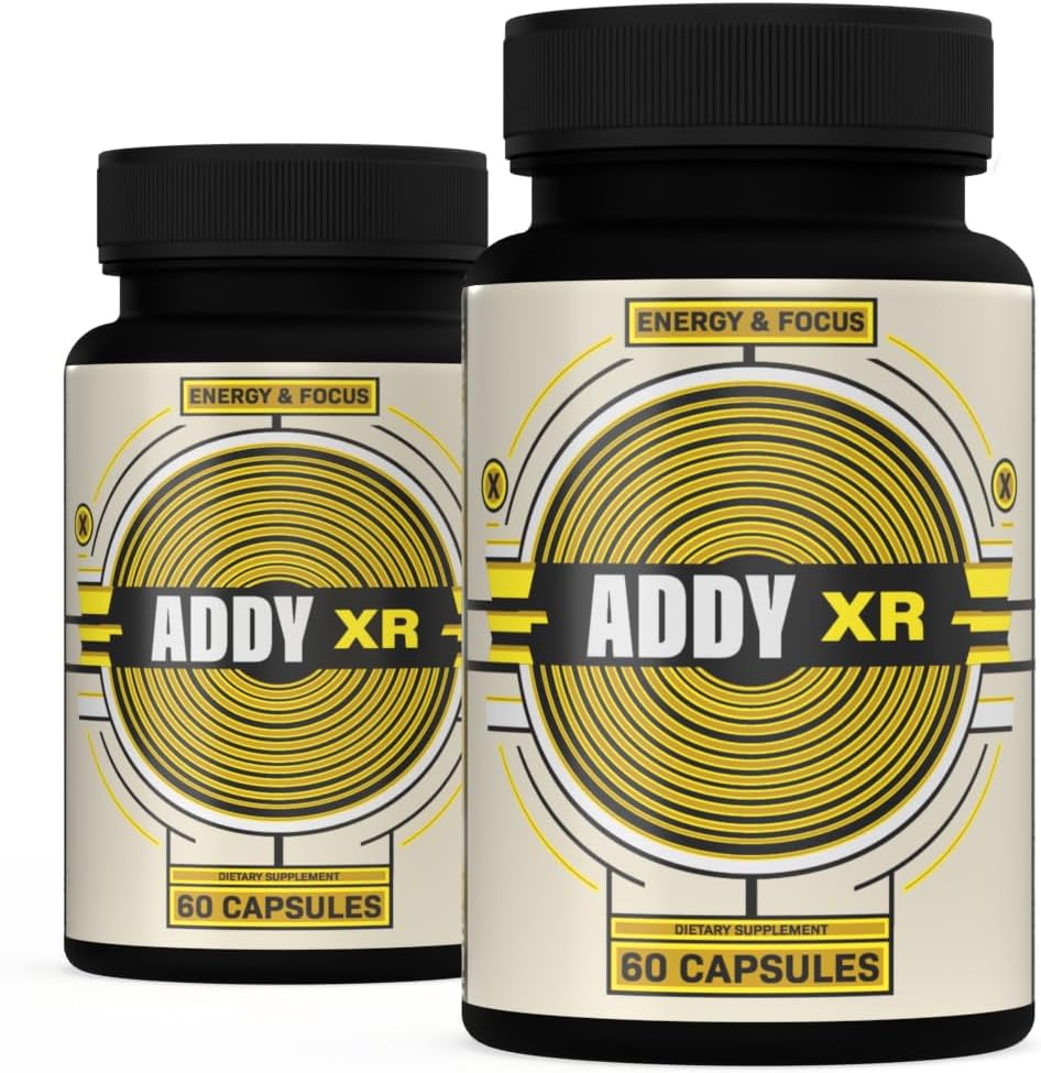 ADDY XR - Adderall Alternative - Luxury Energy Management - Focus & Energy Supplement - High End Brain Branson - Focus, Energy, and Memory Support Vitamins - Clean Energy - Sharp Focus - 2 Pack (2)