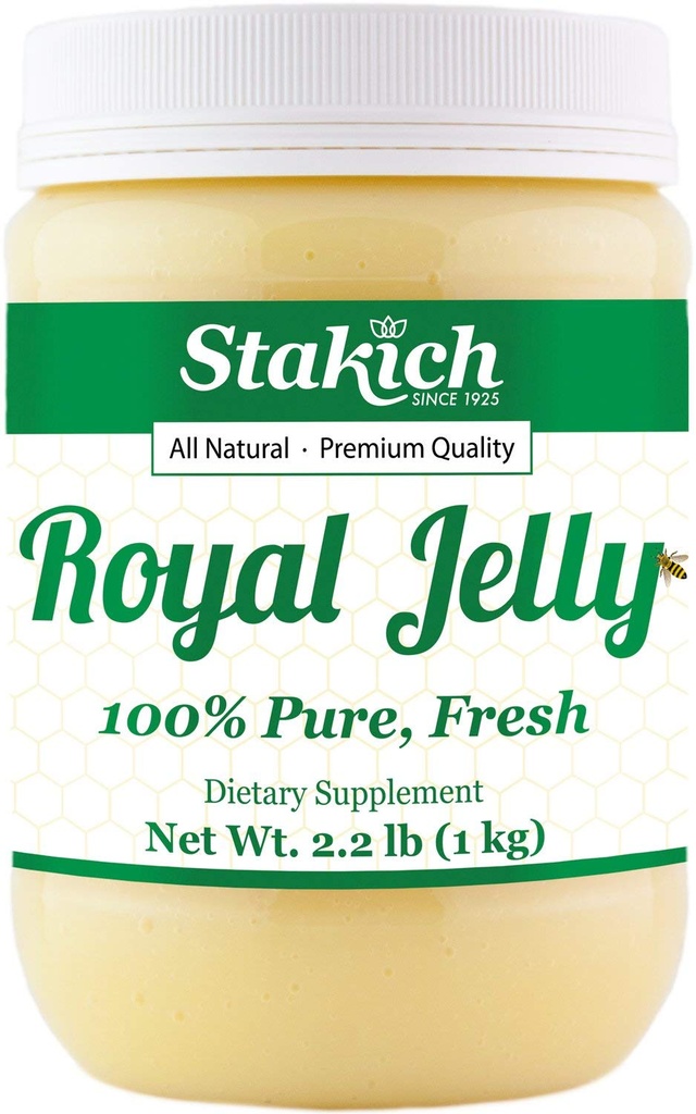 Stakich Fresh Royal Jelly - Pure, All Natural - Δεν Πρόσθετα/Flavors/Συντηρητικά Προστέθηκε - 1 χιλιόγραμμο (2,2 Λίρες)