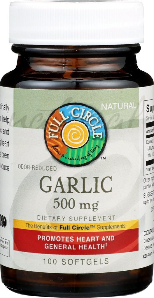 Full Circle, O, Odor-Redük, 500 Mg, Softgels, 100 Count