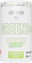Axe & Sledge Greens + Superfood Toz | Greens Juice, Probiyotiks, Digestive Enzymes, Ashwagandha, Coconut Water Toz | Doğal Flavored & Sweetized, 30 Hizmet, Plus V2 Cucumber Melon