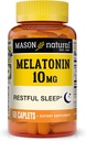 MASON NATURAL Melatonin 3 mg ile B6 & Food, Natural Sleep Aid, Supports Restful Sleep, 60 Tabletler