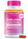 Pink Stork Sunflower Lecithin Supplement - Clogged Milk Ducts için 1200 mg - Postpartum Anneleri için Emzirme Essentials - Destekler Kadın Süt Akışı - 60 Softgels