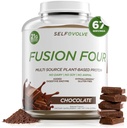 Σύντηξη 4 Vegan Protein Powder - 21g Φυτική Σκόνη Πρωτεΐνης - Χωρίς γλουτένη, Χωρίς γαλακτοκομικά και χωρίς σόγια, Πρωτεΐνη Μπιζέλια με BCAA's - Σοκολάτα Γεύση - 5lbs