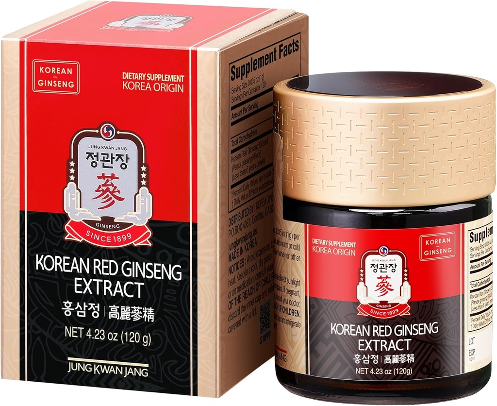 CheongKwanJang KGC [Korean Red Ginsengi 120g]% 6 Yaşındaki Premium Kore Membran Kökleri, Immune System Alert, Enerji Stamina, Antioksis Sağlıklı Bellek, Kan Circulation