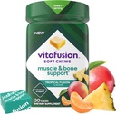 Vitafüzyon Yumuşak Chews Kas & Bone Support (1), Adult Chewable Vitamin D for Bone & Muscle Support, Bireysel olarak yuvarlanmış, Tropikal Fırka, 30 Chews, 30 Day Supply