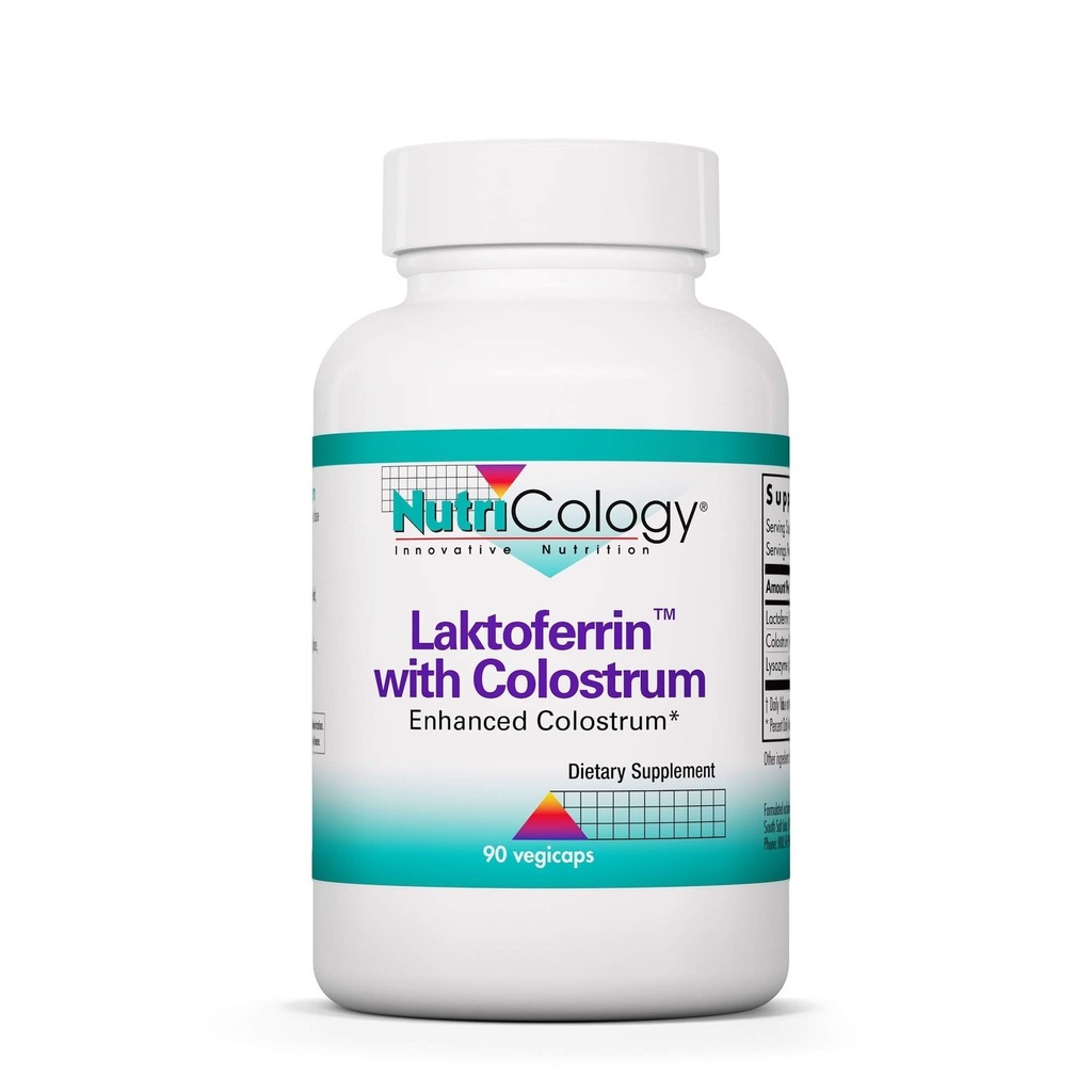Colostrum Supplement ile Nutricology Laktoferrin - Lactoferrin, Bovine Colostrum, Immunoglobulin, Lysozyme, IgG, IGA, IgM, Sebze Capsules - 90 CountM,