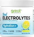 Elektrolytes Toz Hydration | Real Food High Potency | Lemon Lime 30 Servisler | Yüksek Potency Electrolyte Toz | Hydration Drink Mix | Electrolyte Supplement with P properties Magnezyumba