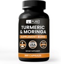 Turmeric & Moringa (365 κάψουλες) Όχι Μαγνήσιο ή Ρύζι Fillers, Πάντα καθαρό, Εργαστήριο Επαληθευμένο