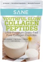 SANE MD - Youthful Glow Vital Collagen Powder - Βιολογικό χόρτο Fed Bovine Hydrolyzed Collagen Peptides σκόνη για τα μαλλιά, τα νύχια, το δέρμα και κοινή υγεία - NSF Certified - 37 Υπηρεσίες