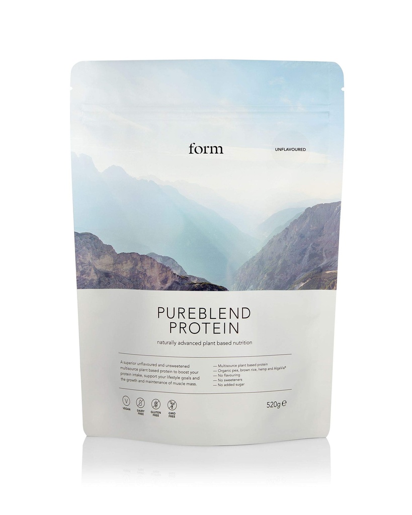 Form Pureblend proteini - Unsweetened ve Unflavored Vegan Protein Tozu - 15g of Plant Protein Toz Unflavored per Service. Parlaklarınız için mükemmel, aşçı ve Baking