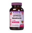 Bluebonnet Nutrition EarthSweet Melatonin 1 mg Γρήγορη Διαλύοντας τη Νύχτα Χαλάρωση & Ξεκούραστη Υποστήριξη Ύπνου - Βοήθεια ύπνου - Χωρίς γλουτένη, Vegan - Βατόμουρο Γεύση - 120 Μασώμενα Δισκία