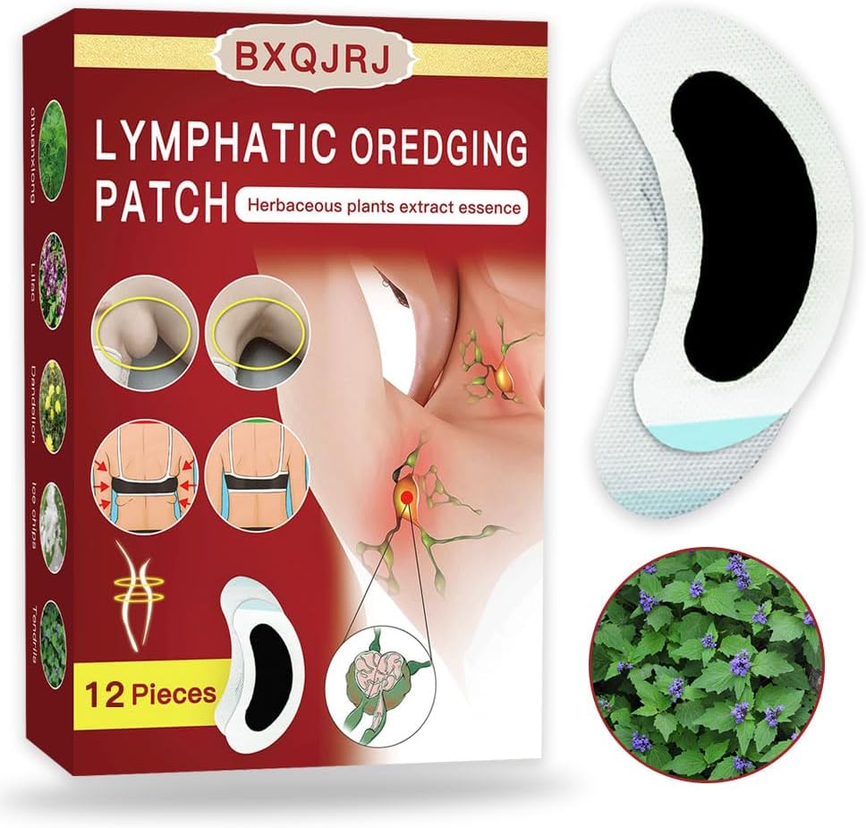 Herbal Lymph Nodes Patch, Lymphatiage Patch,Herbal Lymph Care Patch,Neck Lymph Node Patch for Men and Women (12)