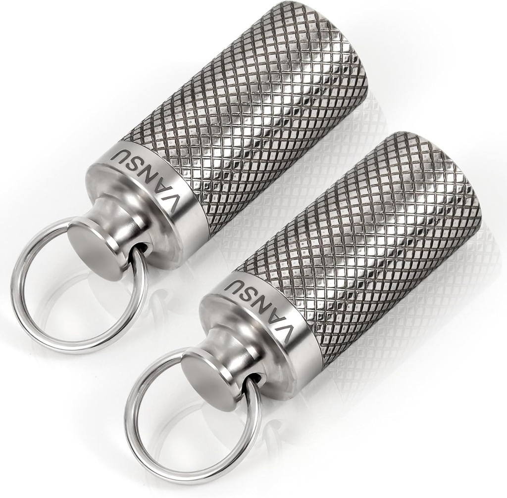 Titanyum Su Yalıtımı Pilllen Konteyner,Portable Mini Boyut Pill Box Case for Outdoor Travel Camping (2 Pack)