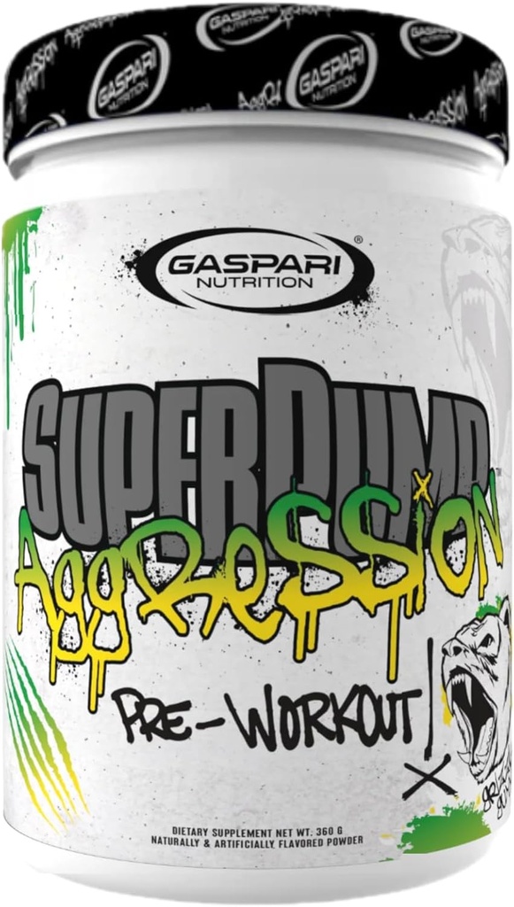 Gazpari Beslenme SuperPump Aggre Pre-Workout: Enerji, Focus, Endurance ve Recovery, Tinatine ve Caffeine (25 Hizmet, Grizzly Gummy)