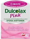 Dulcolax Pink Stool Softener, Docusate sodyum, 100 mg Soft Gel Tabletleri, 25 Kont