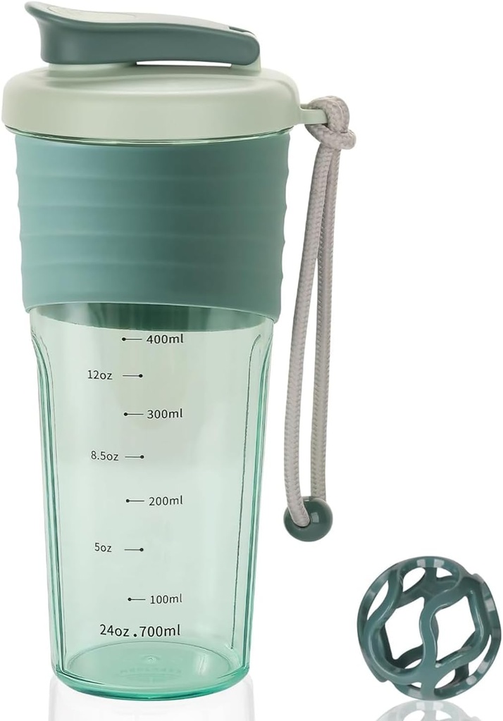 Protein Shaker Şişe, Protein Mixes ile Whisk Ball,Mixer Şişe,Portable Pre Workout Whey Protein İçecek Shaker Cup,Midnight Blue