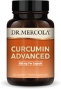 Dr. Mercola Curcumin Advanced - 500 mg Curcumin Root Extract -% 95 Curcuminoids - For Vision Health, Digestion & Focus - Sustained Release - Non-GMO, Gluten-Free & Soy-Free - 30 Capsules (30 hizmet)