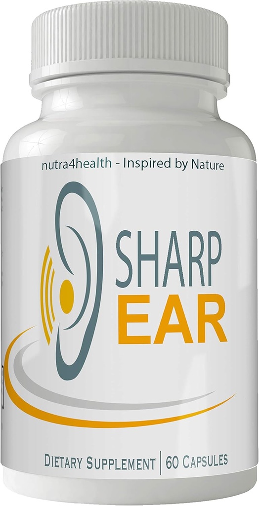 Sharp Ear Complete Tinnitus Relief Supplement, 60 Capsules, Proprietary Blend to Reduce Ear Ringing and Support Optimal İşitme Fonksiyonu ve Clarity