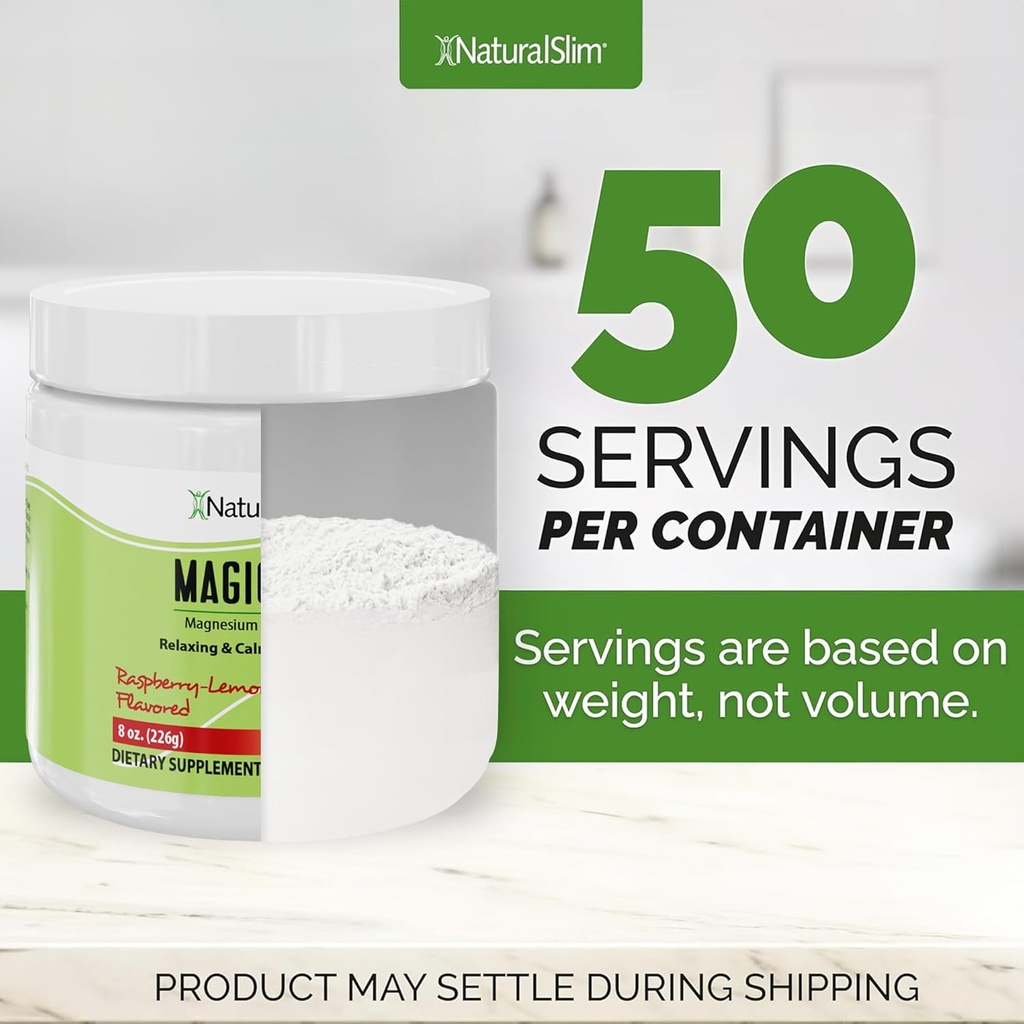 NaturalSlim Magicmag Pure Magnesium Citrate Powder Stress, δυσκοιλιότητα, μυς, υγεία της καρδιάς, και υποστήριξη ύπνου 