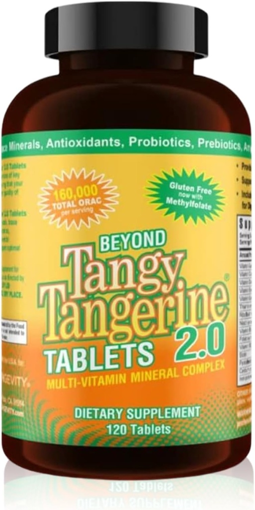 Youngevity Beyond Tangy Tangerine 2.0 Multi-Vitamin & Mineral Complex - Made with Natural & Whole Foods 