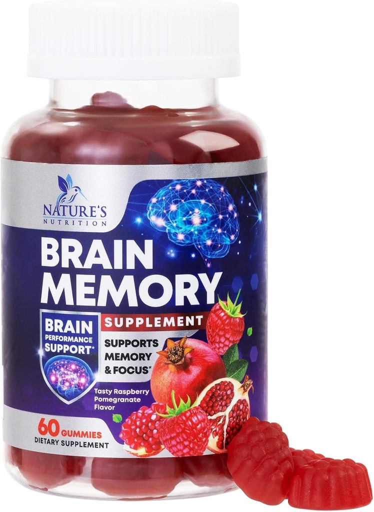 B6 B12 & Phosphatidylserine - Natural Nootropics Cognitive Concentration & Alertness Support Vitaminleri - 60 Vegan Gummies