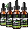 (4-Pack) High Potency Hemp Oil - 1,000,000 Maximum Strength - Helps Relaxation, Stress, Calming, Sleep - Organic Hemp Oil Extract - Vegan, Immunization Support, Non-GMO