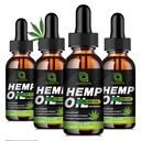 (4-Pack) Yüksek Potency Hemp Oil - 1.000.000 maksimum Güçlü - Rahatlama, Stres, Calming, Sleep - Organik Hemp Oil Extract - Vegan, Immunization Support, Non-GMO