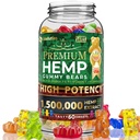 WELLUTION Hemp Gummies - Yüksek Potency 1.000 MCG - Rahatlama ve Barış için Doğal Meyve Ayı - 60.
