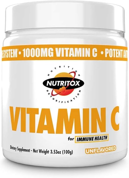 C Toz Vitamini - Saf Ascorbik Asit - Non-GMO - Unflavored Tozlu C - 100 Hizmet