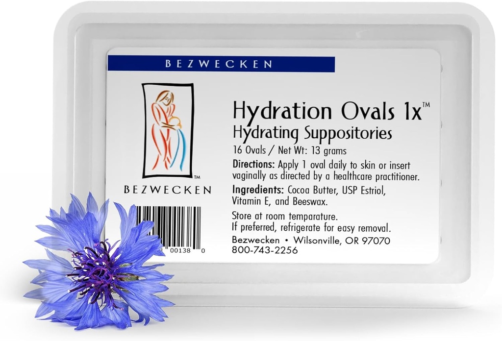 Bezwecken – Hydration Ovals 1x – Oval Suppositories - Menopausal Kadınlarda Tümevate Vaginal Kuruness - Güvenli, Doğal ve Paraben Ücretsiz