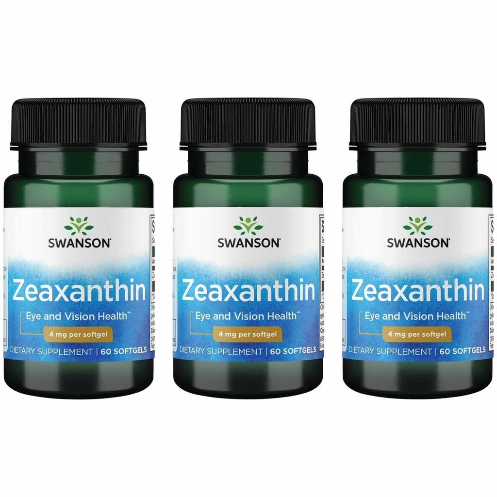 Swanson Zeaxanthin 4 Milligrams 60 Sgels (3 Συσκευασία)