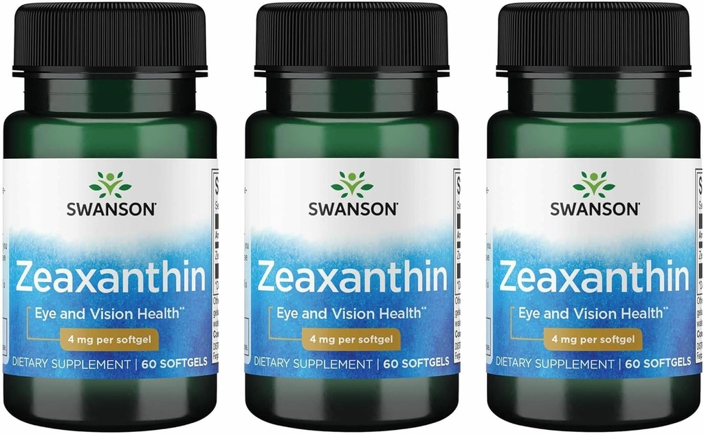 Swanson Zeaxanthin 4 Milligrams 60 Sgels (3 Pack)