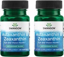 Swanson Astaxanthin & Zeaxanthin Eye Vision Brain Skin Health Antioksi Support Supplement (Astaxanthin 4 mg & OmniXan Zeaxanthin 4 mg) 60 Softgels Sgels (2 Pack)
