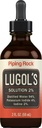 Lugols Iodine 2 fl oz | Sıvı Tamam | Potasyum Iodide 4% | Piping Rock