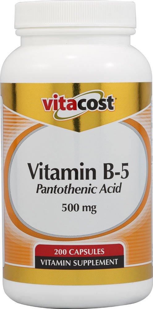 Vita cost Βιταμίνη Β5 Παντοθενικό Οξύ - 500 mg - 200 Καψάκια
