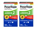 PreserVision Eye Vitamin & Mineral Supplement AREDS 2 Formula + CoQ10, 2-in-1 Health Faydaları, 100 Softgels (2. Gün başına) 2 Paket