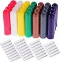 EBoot 28 Set Essential Oil Aromaterapi Nasal Inhalers Tubes Reablefill Inhaler Stick, 7 Colors, with Wicks