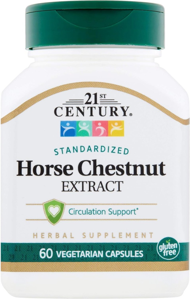 21. Yüzyıl At Chestnut Seed Vegetarian Capsules - 60 ct, 2 Paket
