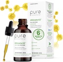 Pure Therapro Rx Ultimate K2 Supplement | Sıvı Liposomal Vitamin K2 Drops | 180 Servis | 60006 Vegan K2 MK4 & MenaQ7 MK7 | Bone Health, Heart Health, Skin & Hair | 20 mL