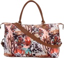 Weekender Bag Duffle Bag for Women Large Travel Tote Bag Overnight Weekend Bag With Omuzlu Krem İnek Leo Atzec ile gece sonu...
