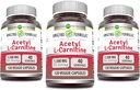 Amazing Formulas Acetyl L-Carnitine 1500 Mg Per Veggie Capsules Supplement | Non-GMO | Gluten Free | Made in USA | Uygun for Vegetarians (120) | 3 Paket