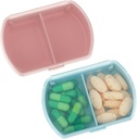 Sibba Pill Organizer Box περίπτωση 2 PCS Αδιάβροχα ταξιδιωτικά φάρμακα εμπορευματοκιβώτιο Essentials Small Cute Fish Oil Holder Συμπληρώματα Mini Pillbox Subpenser Portable Pocket Pouch Accessories