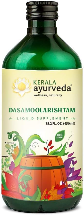 Kerala Ayurveda Dasamoolarishtam - Sağlıklı Digestion için Ayurvedik Sıvı Supplement, Dengeli Enerji ve Sağlıklı Kıylama, 15.21 Fl Oz Oz