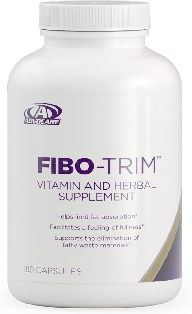 AdvoCare Fibo-Trim - Βοηθά στην Οριακή Απορρόφηση * - Συμπλήρωμα διατροφής με βιταμίνη C, Βιταμίνη Ε, Νιασίνη, Ταυρίνη & Περισσότερα - 180 Κάψουλες