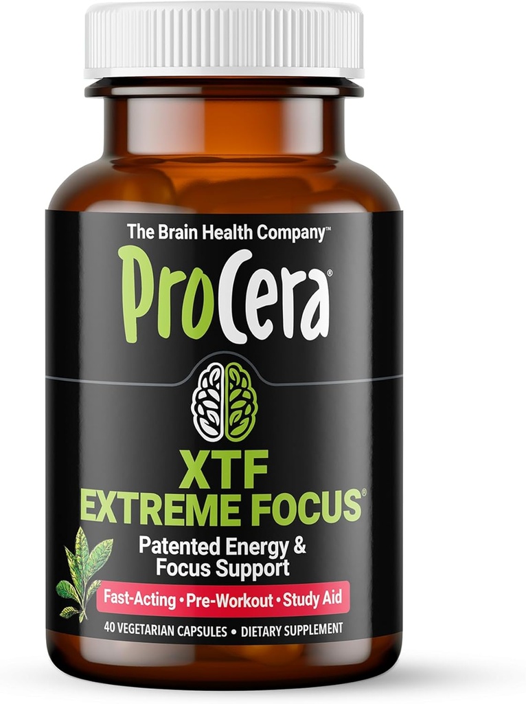Procera XTF - Ιδανική βοήθεια μελέτης - Άμεση αποτελέσματα - Βελτιωμένη εστίαση & διατήρηση μνήμης - Αυξημένη ροή οξυγόνου & αίματος - Διανοητική σαφήνεια - Ενέργεια Boost - Αργή Γνωστική Παρακμή - 40 Μέτρα