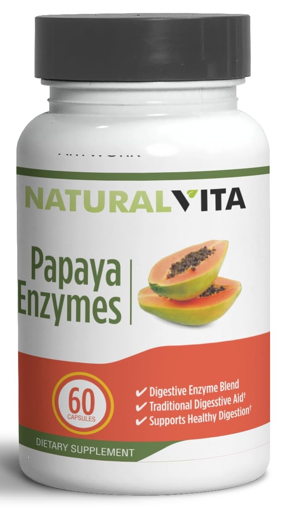 Generic Natural Vita Papaya Enzymes, Digestive Treatment Aid with Enzyme Blend, Dietary Supplement, Nourish Your Gut with Our Papaya Enzyme Assembly for Digestive Harmony and Well-Being.